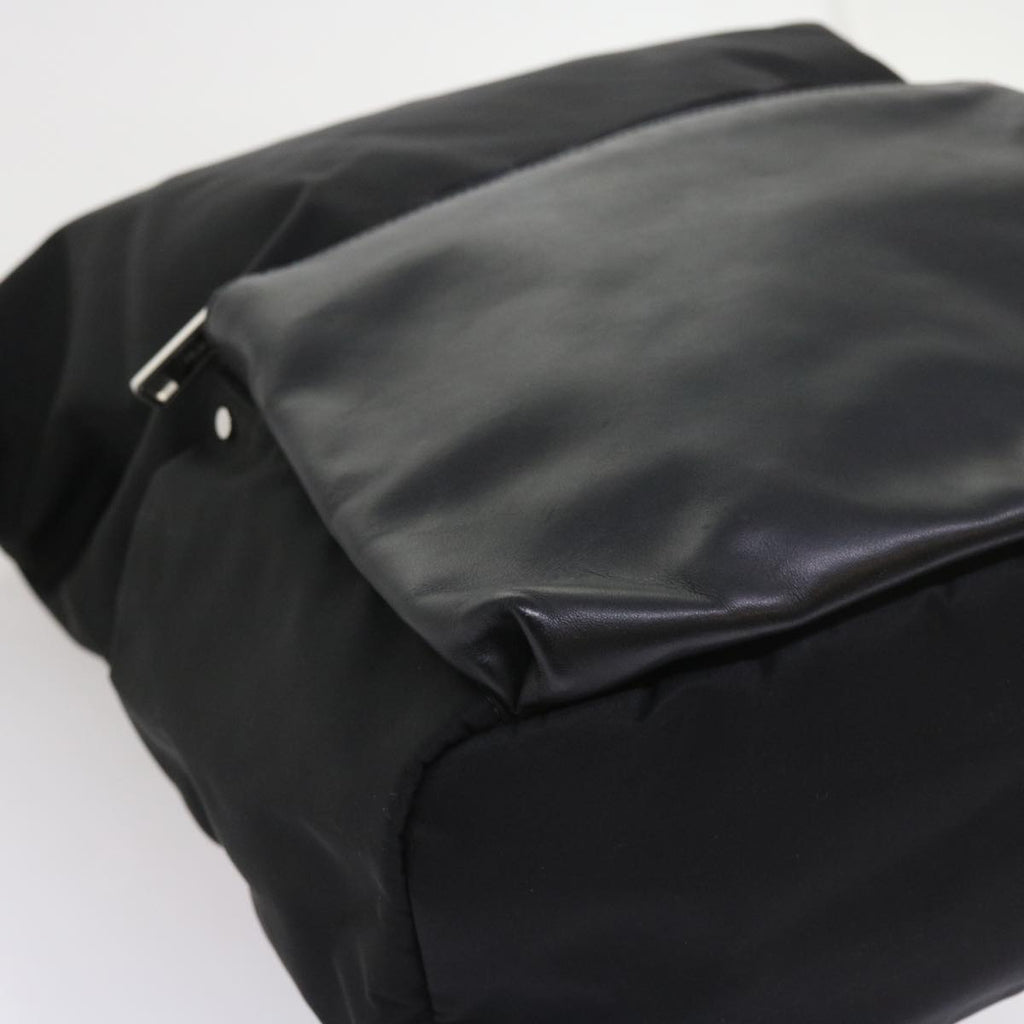 FENDI Backpack Nylon Leather Blackhk906