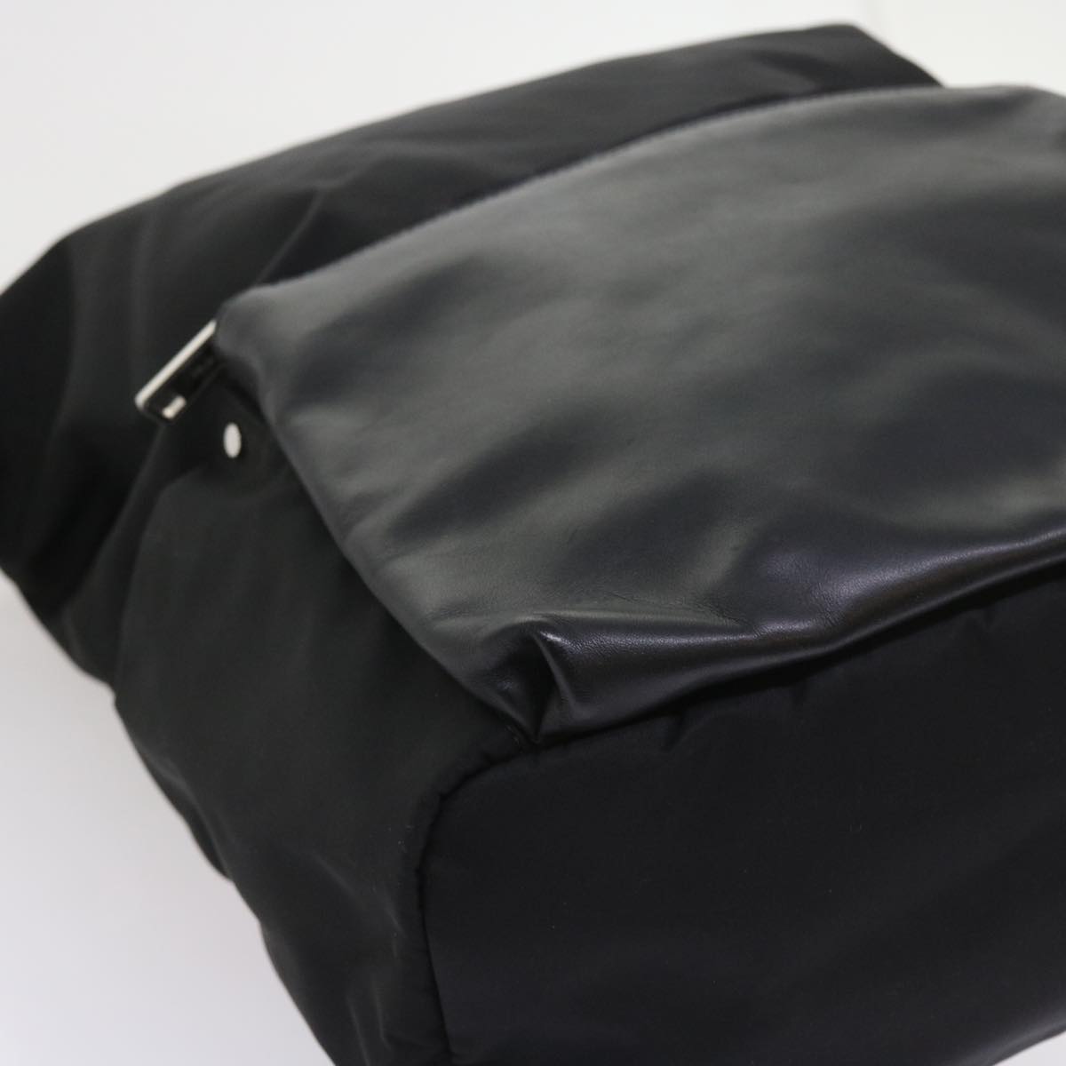 FENDI Backpack Nylon Leather Blackhk906