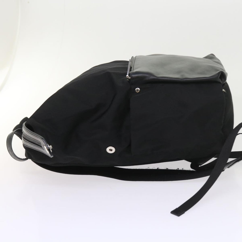FENDI Backpack Nylon Leather Blackhk906