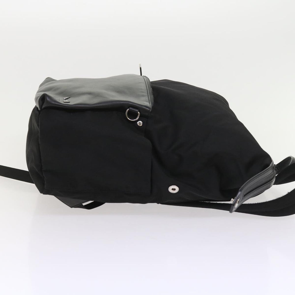 FENDI Backpack Nylon Leather Blackhk906