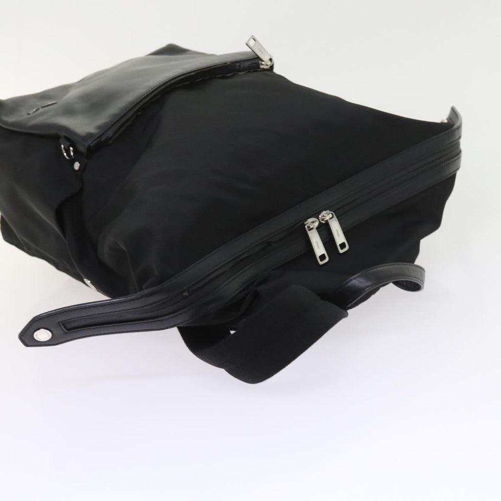 FENDI Backpack Nylon Leather Blackhk906