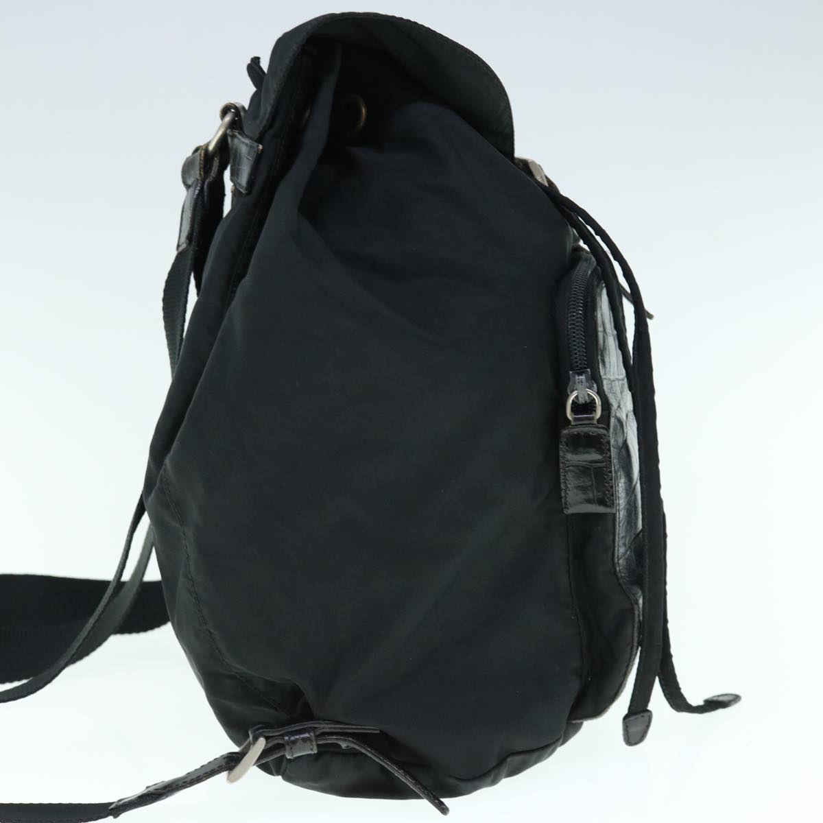 PRADA Backpack Nylon Black  hk923