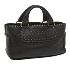 CELINE Hand Bag Leather Black  hk948