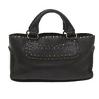 CELINE Hand Bag Leather Black  hk948