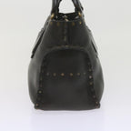 CELINE Hand Bag Leather Black  hk948