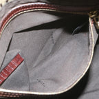 FENDI Zucchino Canvas Mamma Baguette Shoulder Bag Brownhk949