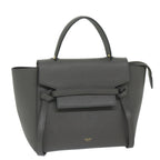 CELINE Micro Belt Hand Bag Leather Gray  hk968