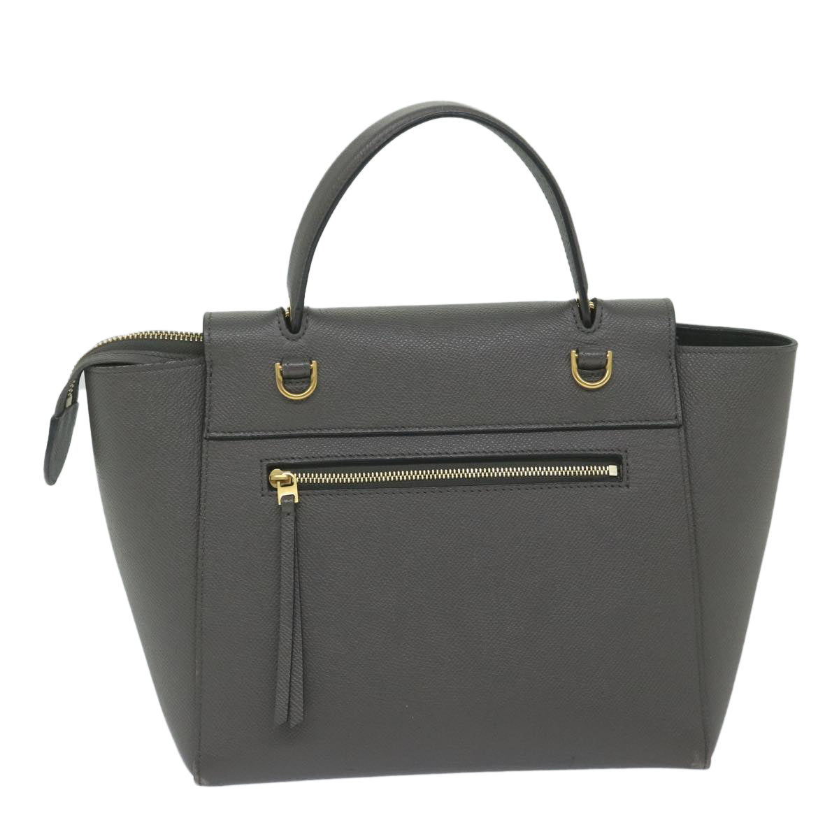 CELINE Micro Belt Hand Bag Leather Gray  hk968