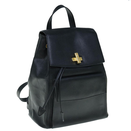 CELINE Macadam Backpack Leather Black  hk993