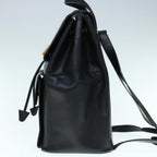 CELINE Macadam Backpack Leather Black  hk993