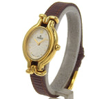 Fendi Oval Watch Gold Plated Leather Quartz 640L