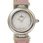 Fendi Stainless Steel Leather Quartz Watch 320L