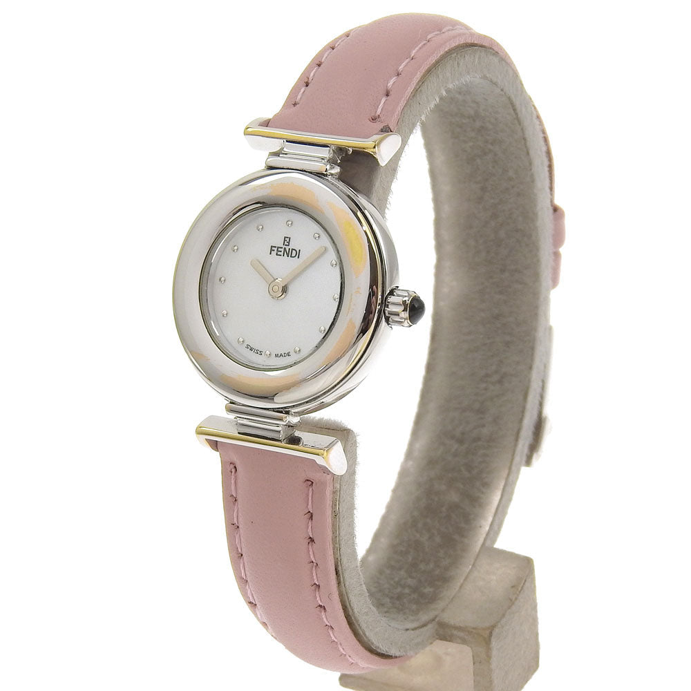 Fendi Stainless Steel Leather Quartz Watch 320L