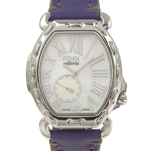 Fendi Selleria Watch Stainless Steel Leather Quartz