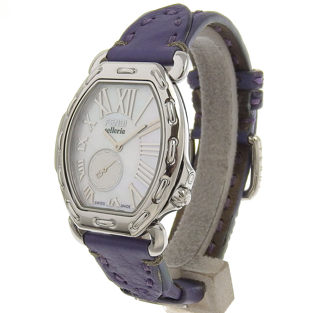Fendi Selleria Watch Stainless Steel Leather Quartz