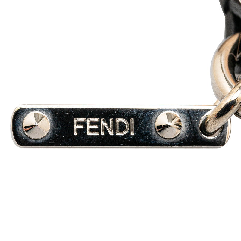 Fendi Monster Fur Keychain Charm Orange Red