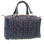 CELINE C Macadam Canvas Hand Bag Navy  im257
