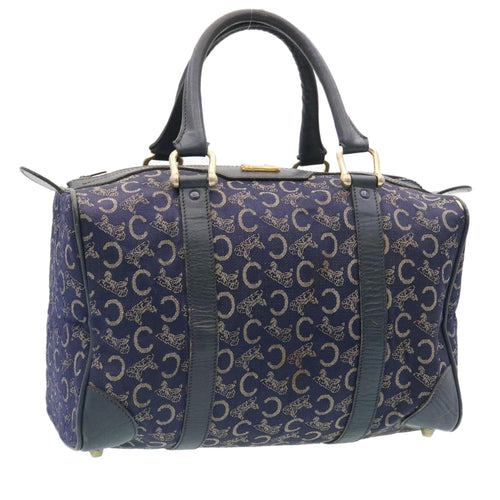 CELINE C Macadam Canvas Hand Bag Navy  im257