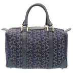 CELINE C Macadam Canvas Hand Bag Navy  im257