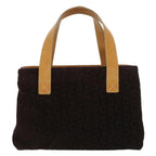 CELINE Macadam Canvas Clutch Hand Bag PVC Leather 3Set Brown purple  im395