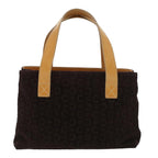 CELINE Macadam Canvas Clutch Hand Bag PVC Leather 3Set Brown purple  im395