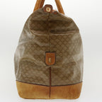 CELINE Macadam Canvas Boston Bag PVC Leather Beige  im402