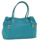 CELINE Shoulder Bag Leather Light Blue  im428