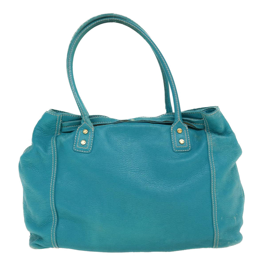 CELINE Shoulder Bag Leather Light Blue  im428