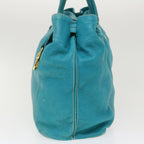 CELINE Shoulder Bag Leather Light Blue  im428