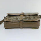 FENDI Zucchino Canvas Shoulder Bag Coated Canvas Brownim452