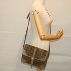 FENDI Zucchino Canvas Shoulder Bag Coated Canvas Brownim452