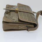 FENDI Zucchino Canvas Shoulder Bag Coated Canvas Brownim452