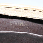FENDI Zucchino Canvas Clutch Bag Brownim455