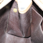 FENDI Zucchino Canvas Clutch Bag Brownim455