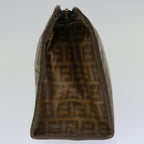 FENDI Zucchino Canvas Clutch Bag Brownim455