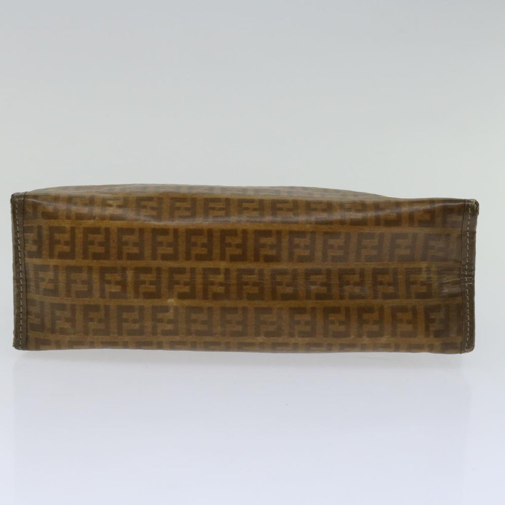 FENDI Zucchino Canvas Clutch Bag Brownim455