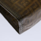 FENDI Zucchino Canvas Clutch Bag Brownim455