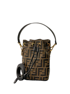 Fendi Bicolor FF Mon Tresor Mini Bucket Bag