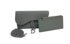 Christian Dior Grey Matt Wallet on Chain