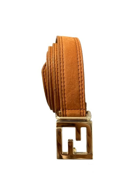 Fendi Camel FF Logo Belt 38
