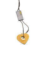 Fendi Gold FF Heart Pendant