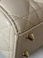 Christian Dior Beige Lady Dior Tote Bag