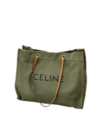 Celine Green Tote Square Cabas Bag