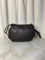 Bottega Veneta Brown Intrecciato Woven Nappa Crossbody Bag