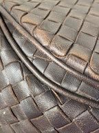 Bottega Veneta Brown Intrecciato Woven Nappa Crossbody Bag