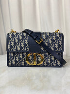 Christian Dior Blue Oblique 30 Montaigne Shoulder Bag