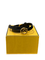 Fendi Black F Double Wrap Bracelet