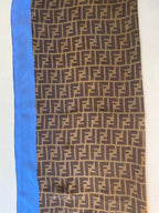 Fendi Tricolor Long Silk Scarf