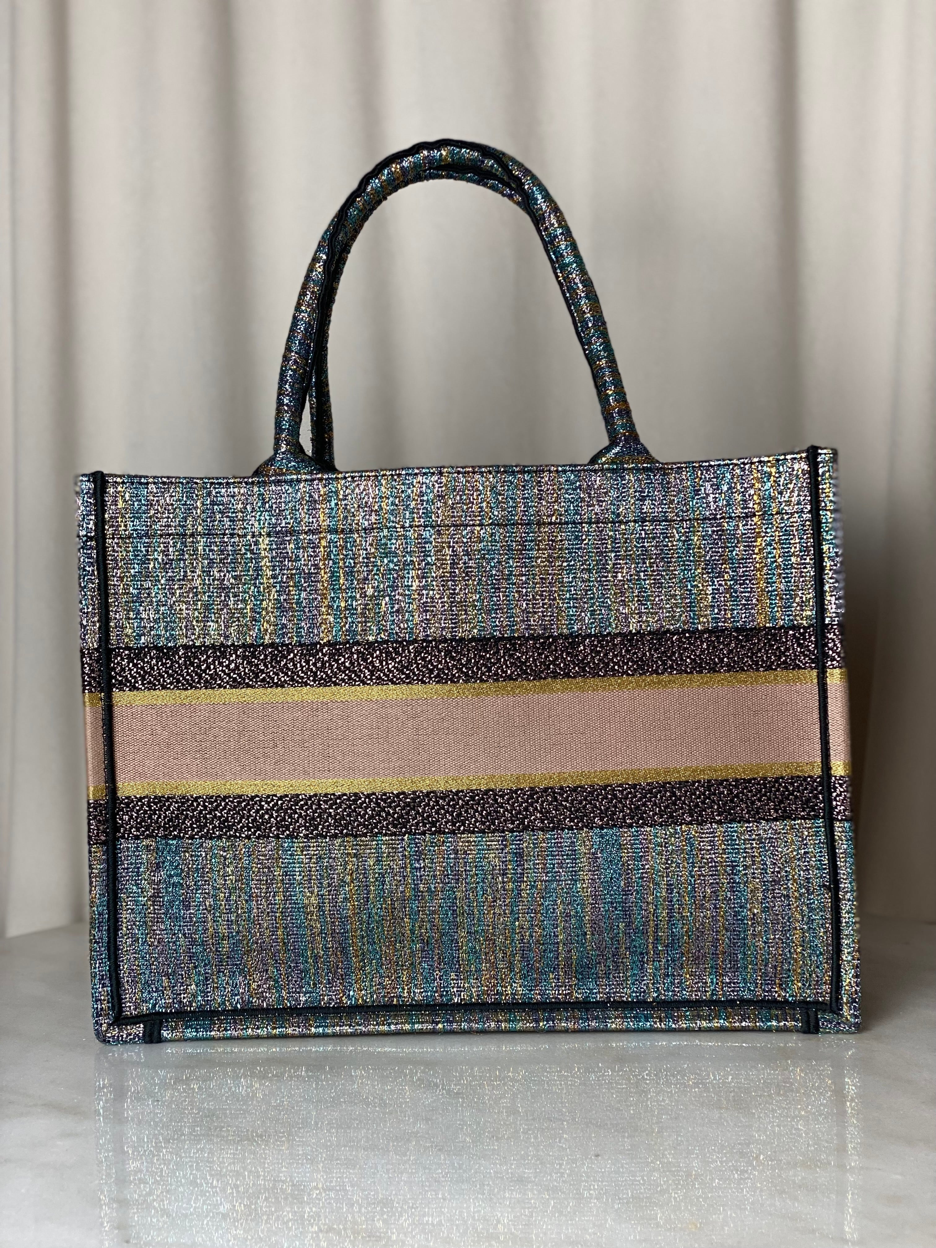 Christian Dior Multicolor Book Medium Tote Bag