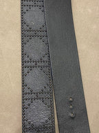 Christian Dior Black Studded D Buckle Belt